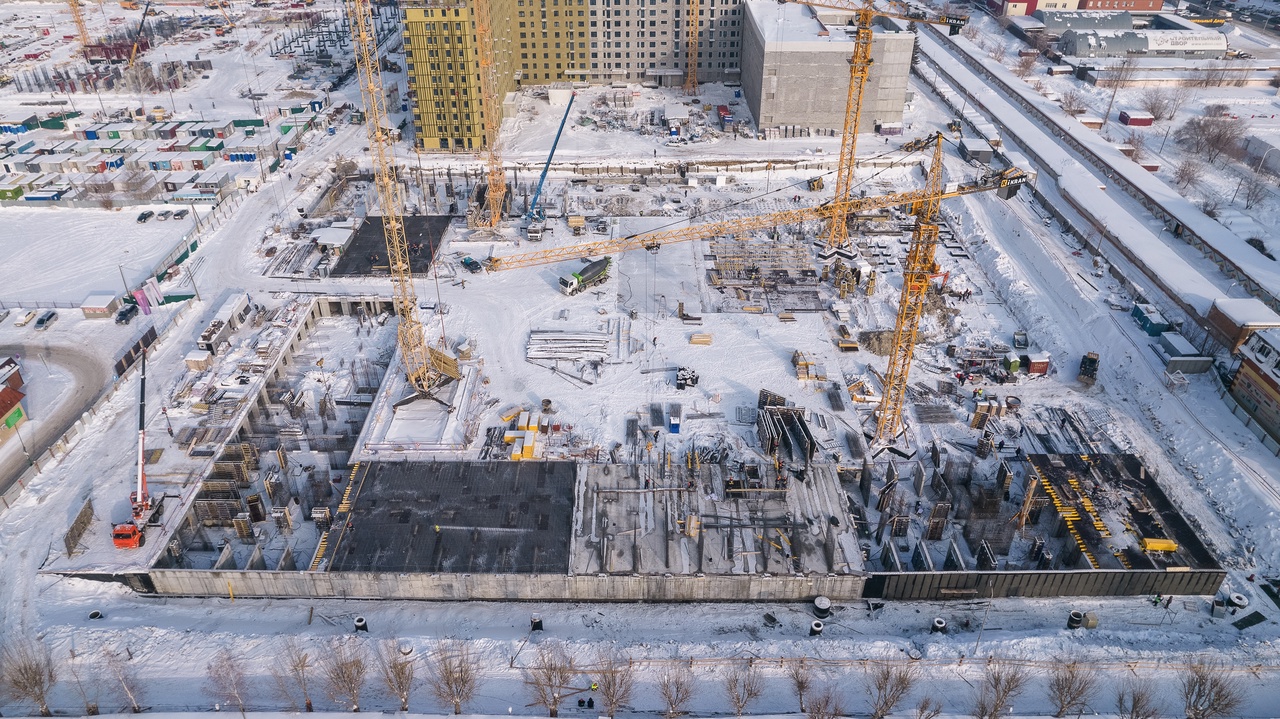 Квартал Газовиков. Динамика строительства (февраль 2022г) 