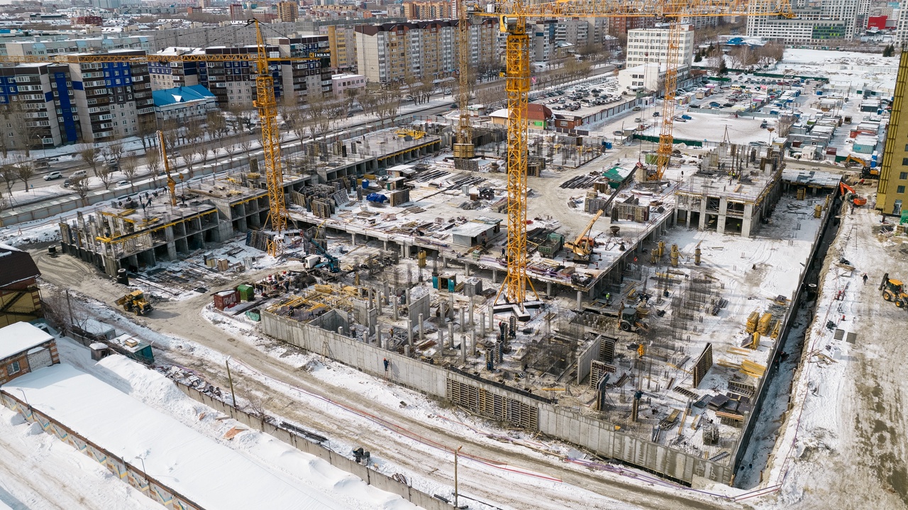 Квартал Газовиков. Динамика строительства (март 2022г) 